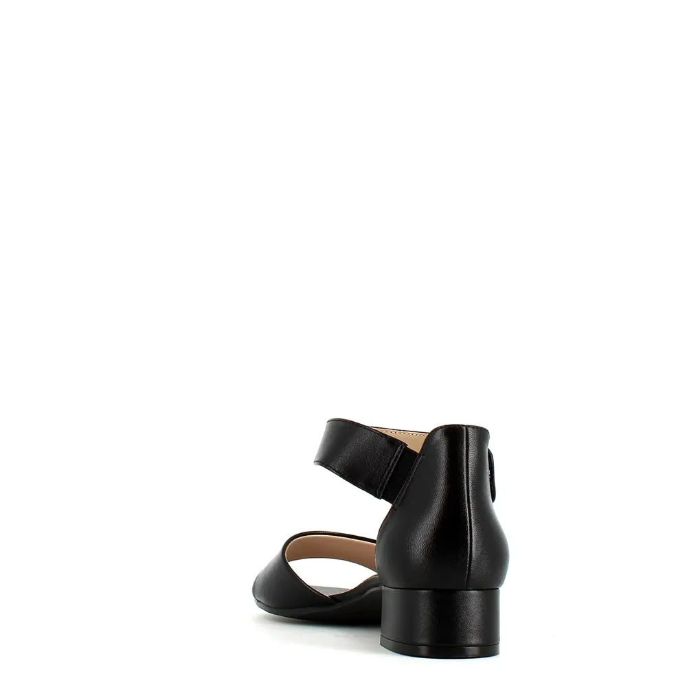 Caprice Ankle Strap Sandal Black