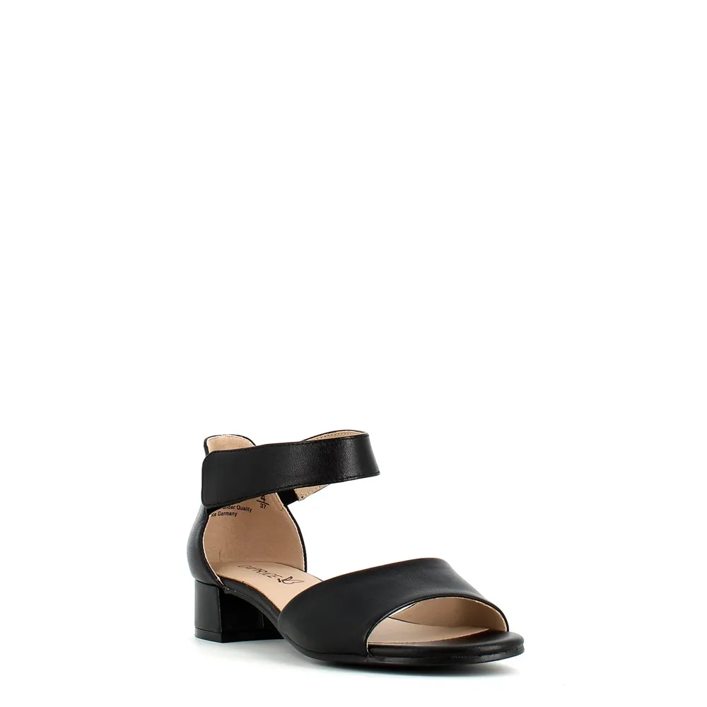 Caprice Ankle Strap Sandal Black
