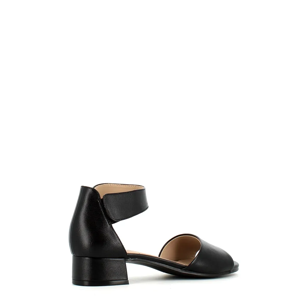 Caprice Ankle Strap Sandal Black