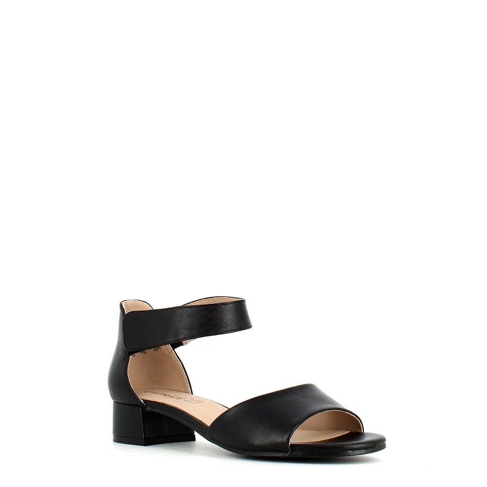 Caprice Ankle Strap Sandal Black