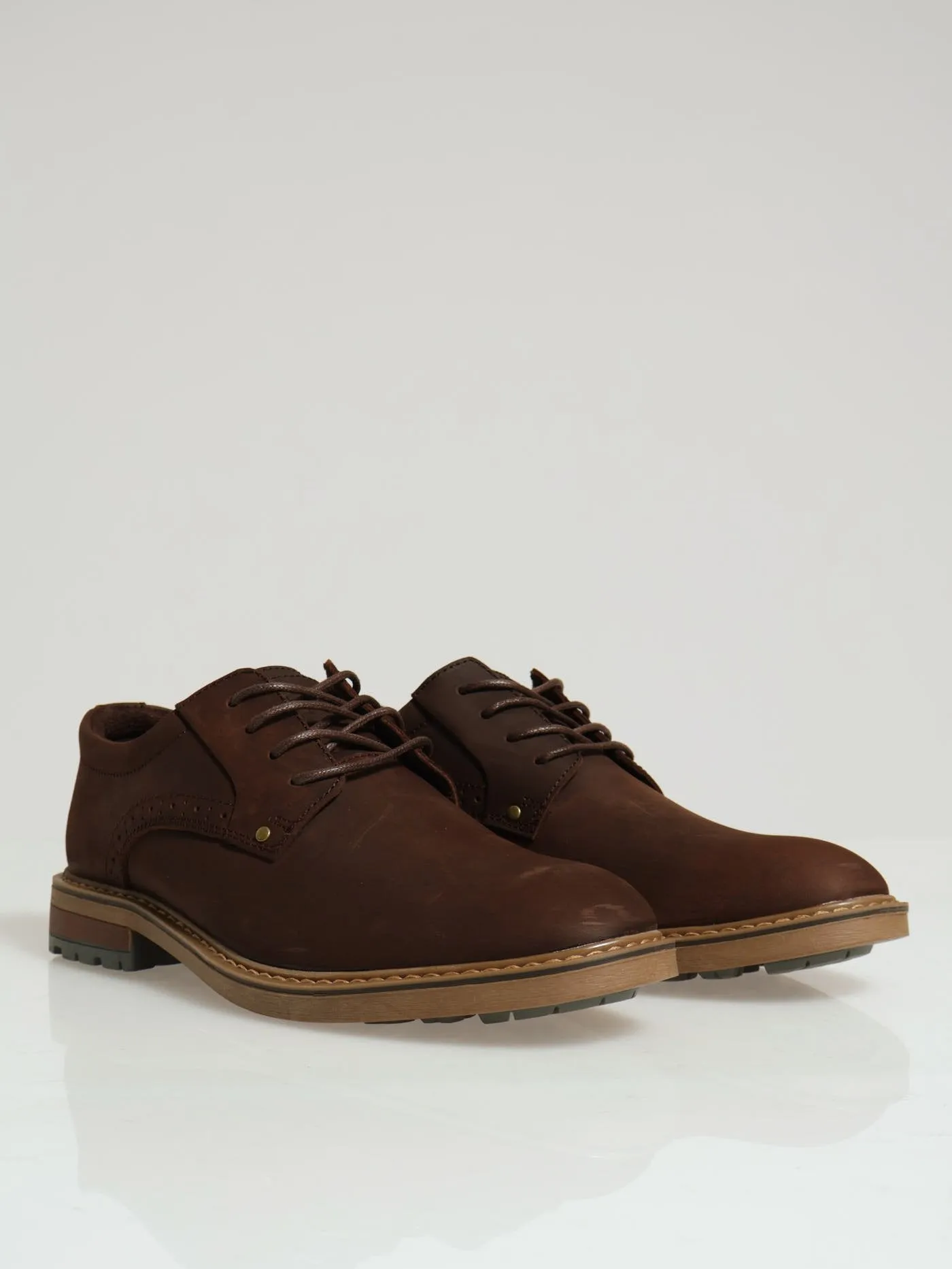 Casual Lace Up Derby - Chocolate