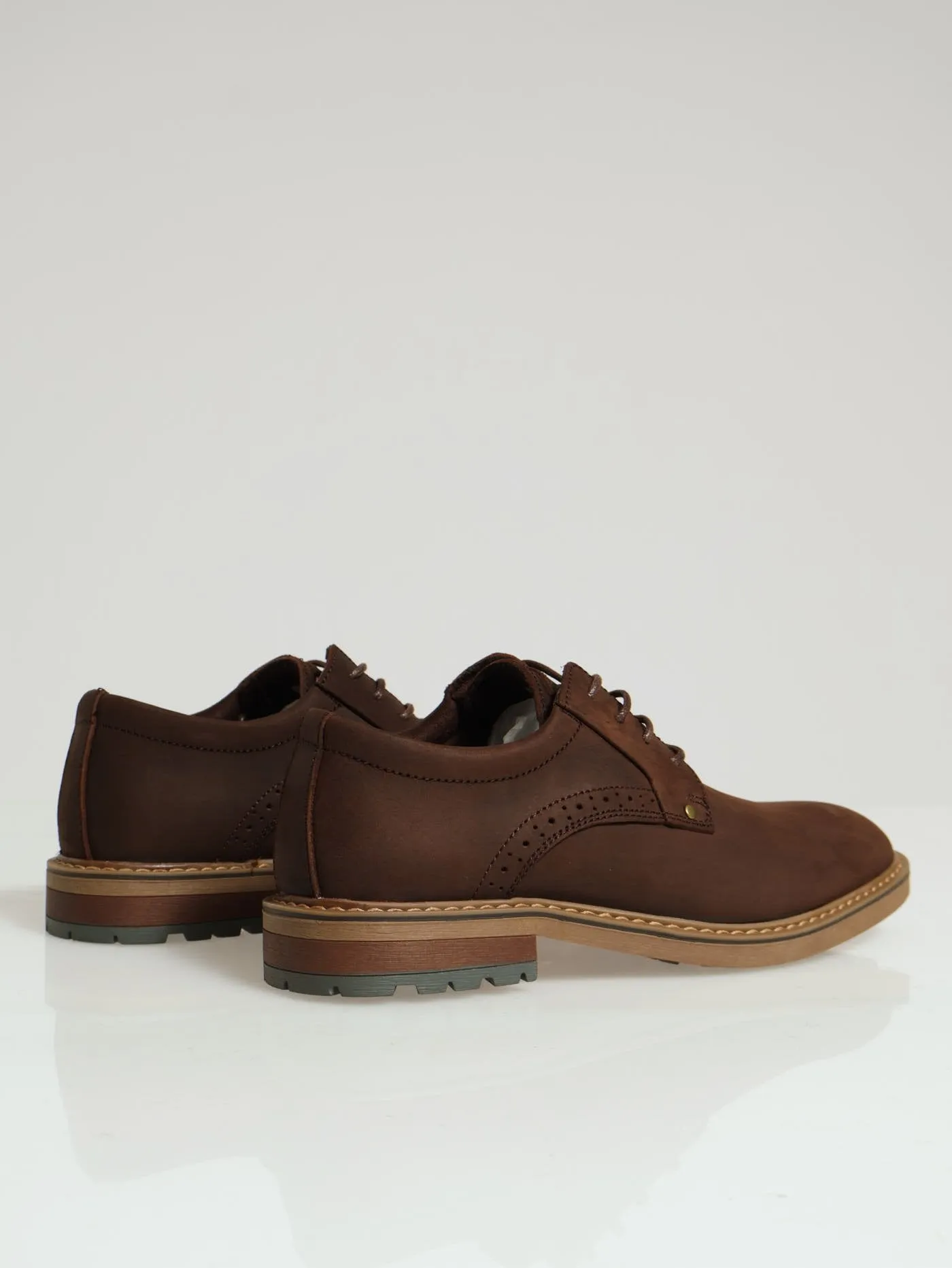 Casual Lace Up Derby - Chocolate