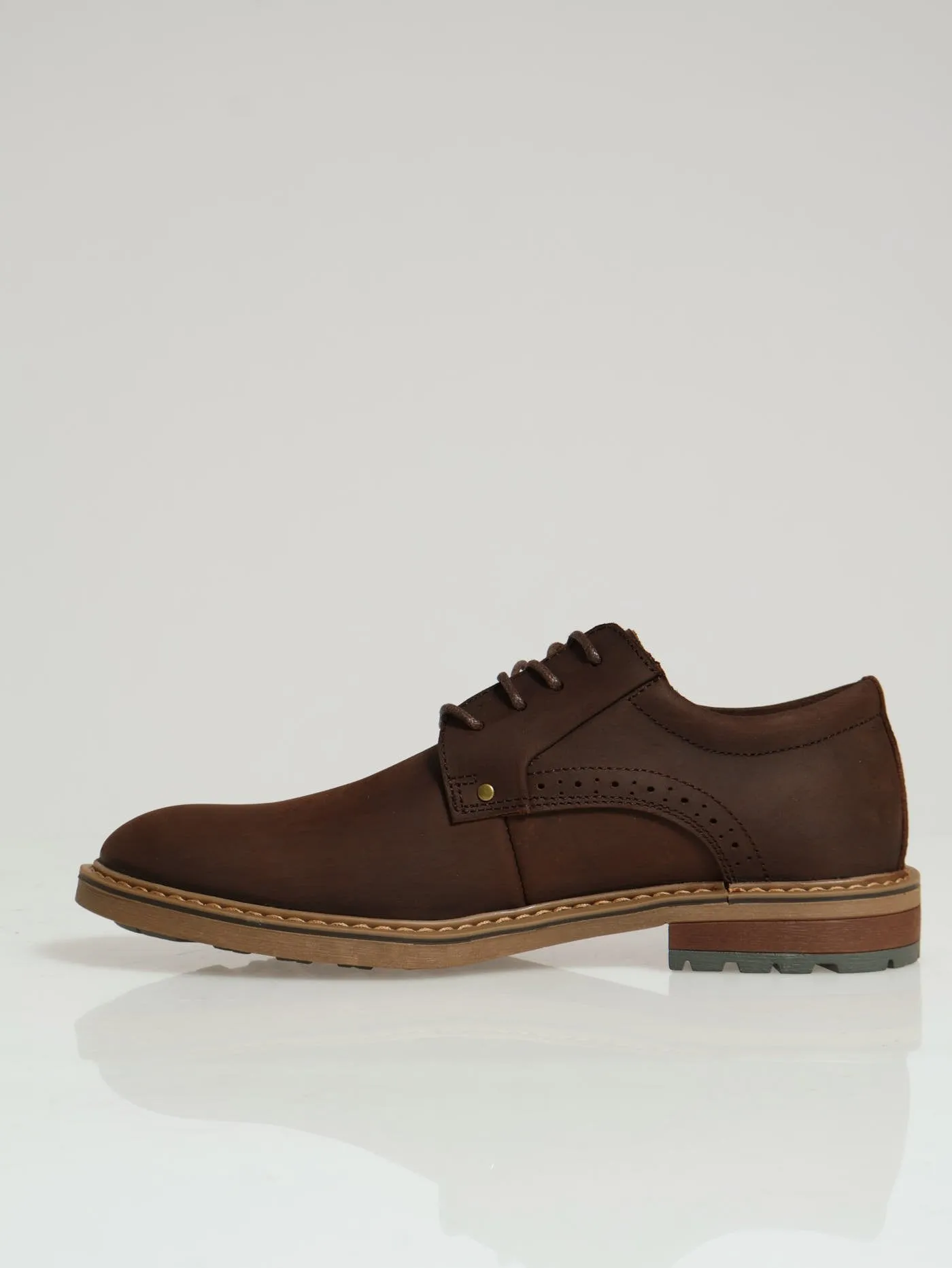 Casual Lace Up Derby - Chocolate