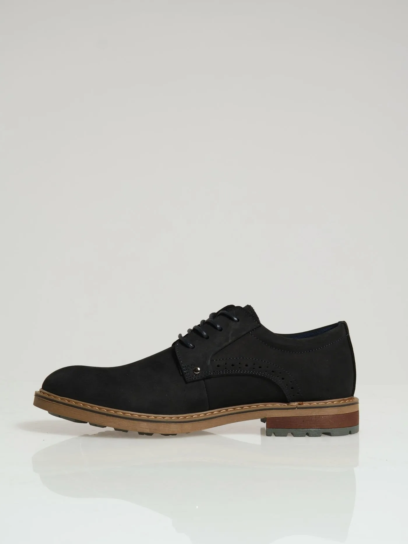 Casual Lace Up Derby - Navy