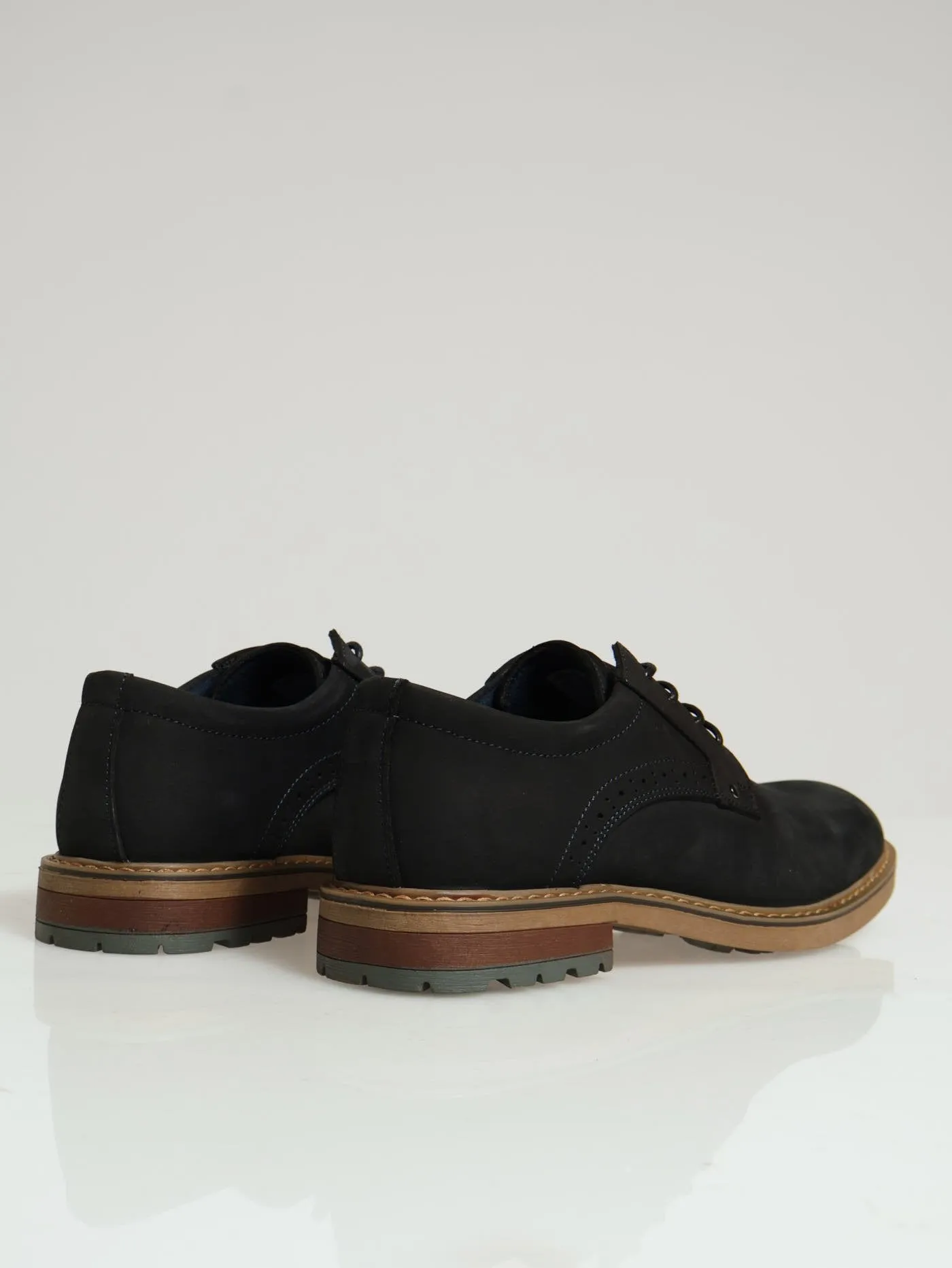 Casual Lace Up Derby - Navy