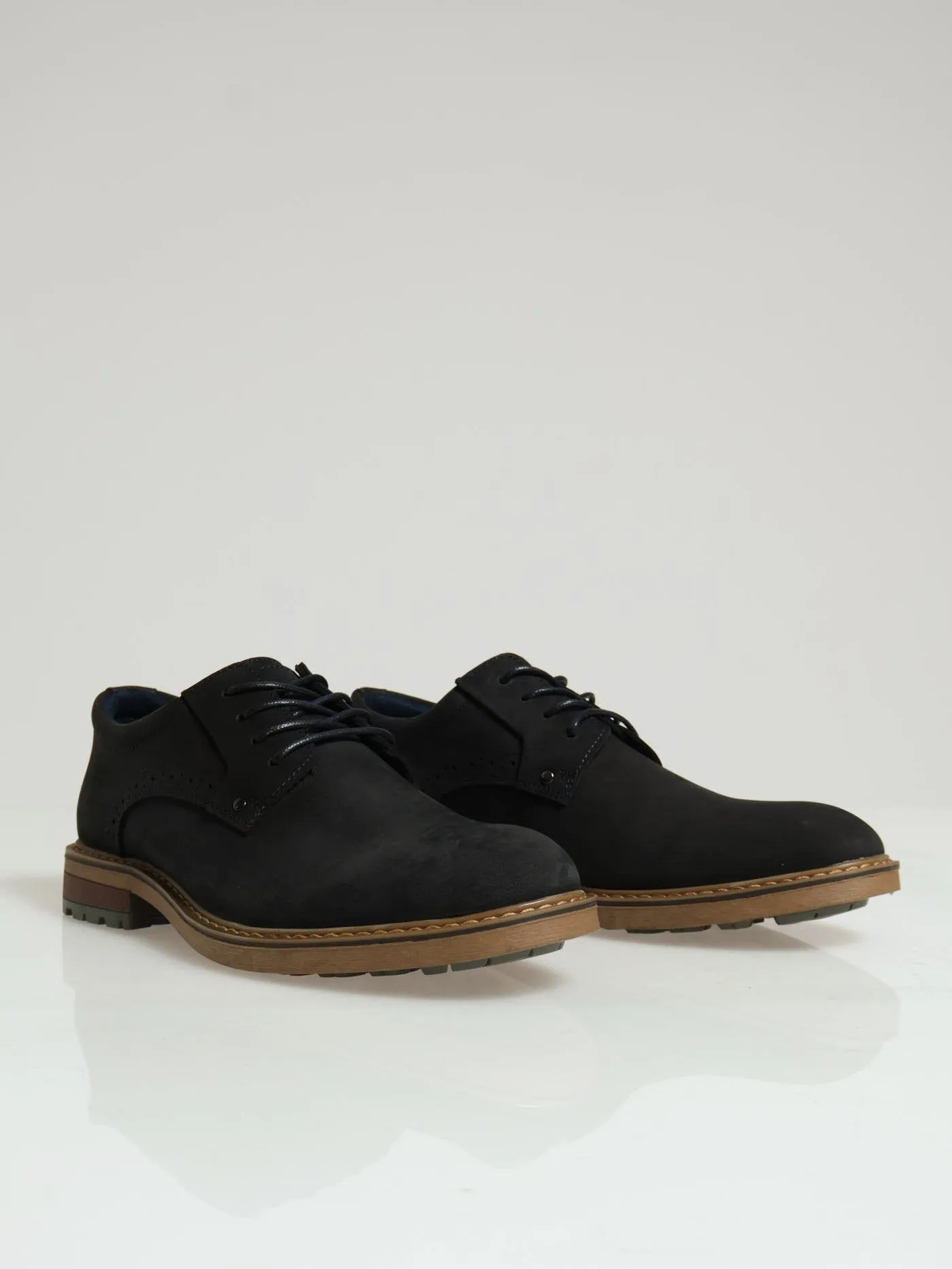 Casual Lace Up Derby - Navy
