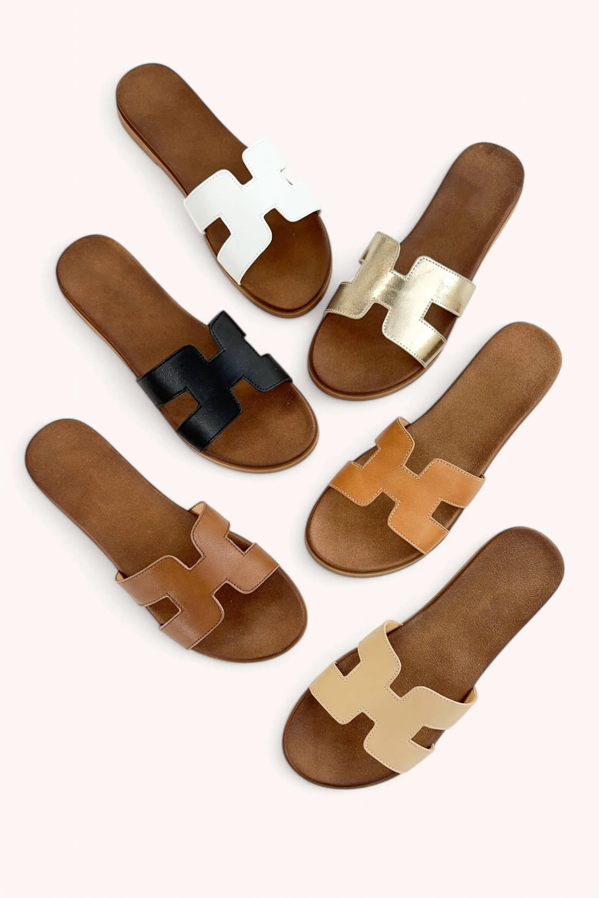 CCOCCI CUT-OUT DESIGN UPPER SLIP ON SANDALS
