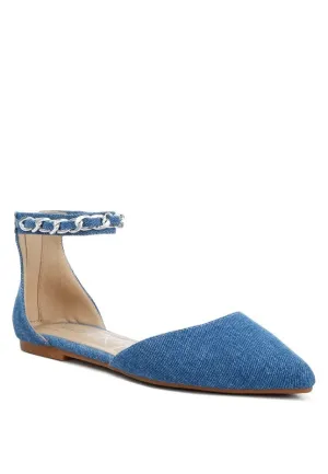 Chain Embellished Flat Sandals