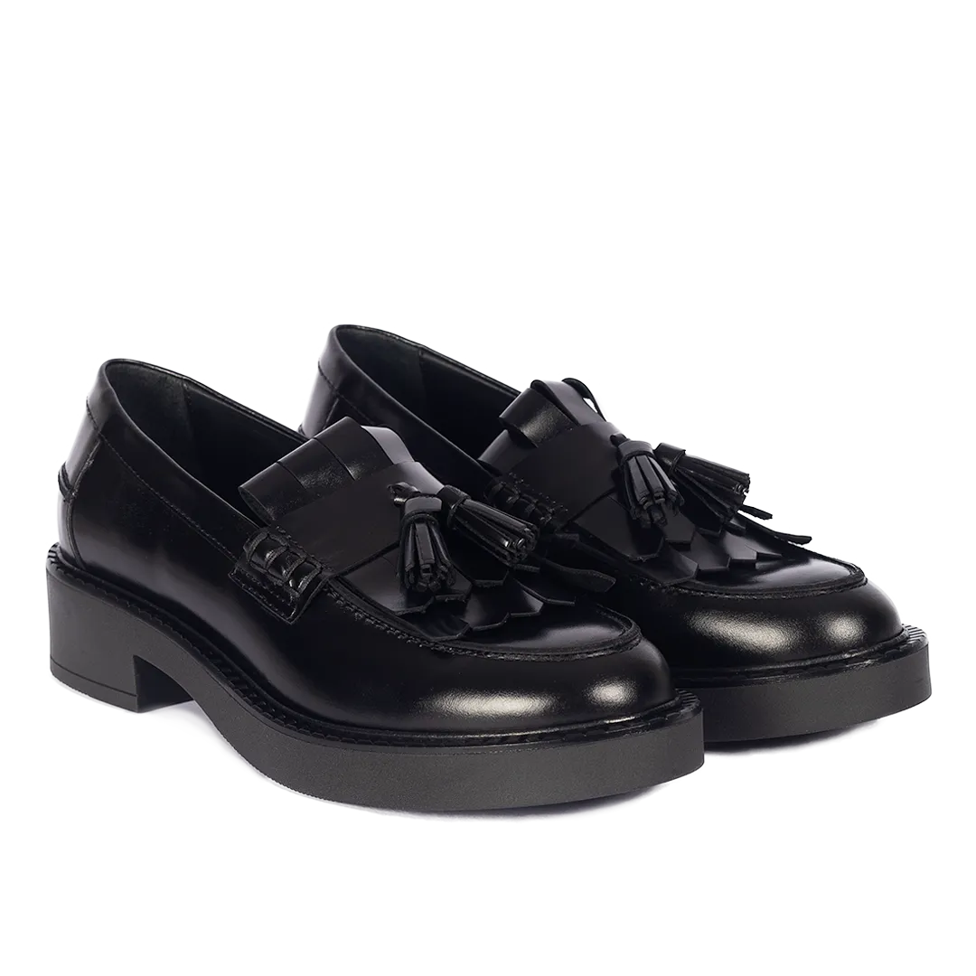 Chunky Penny Loafer mit Fransen- und Quastendetail
