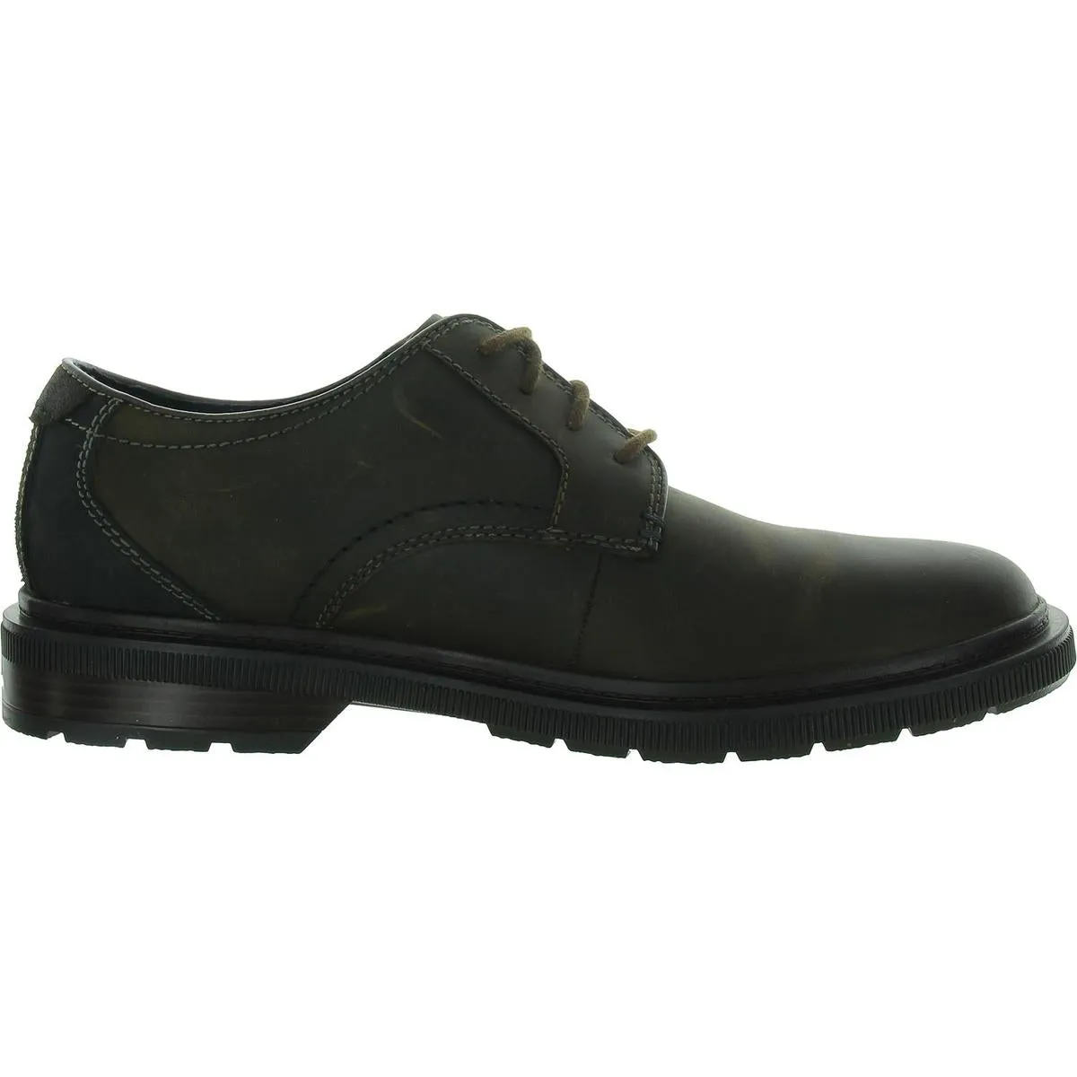 Clarks Mens Burchill Derby Leather Round Toe Derby Shoes