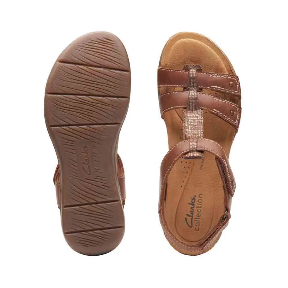 Clarks Women's April Cove Blush | Dark Tan Leather