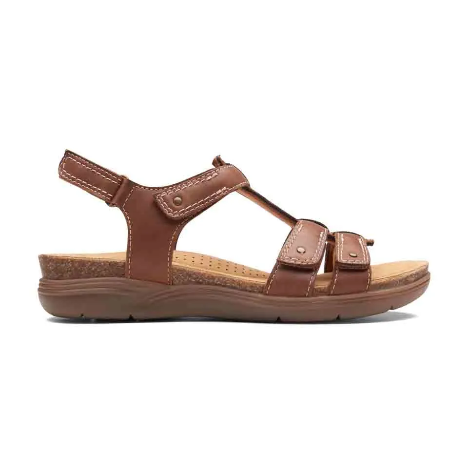 Clarks Women's April Cove Blush | Dark Tan Leather