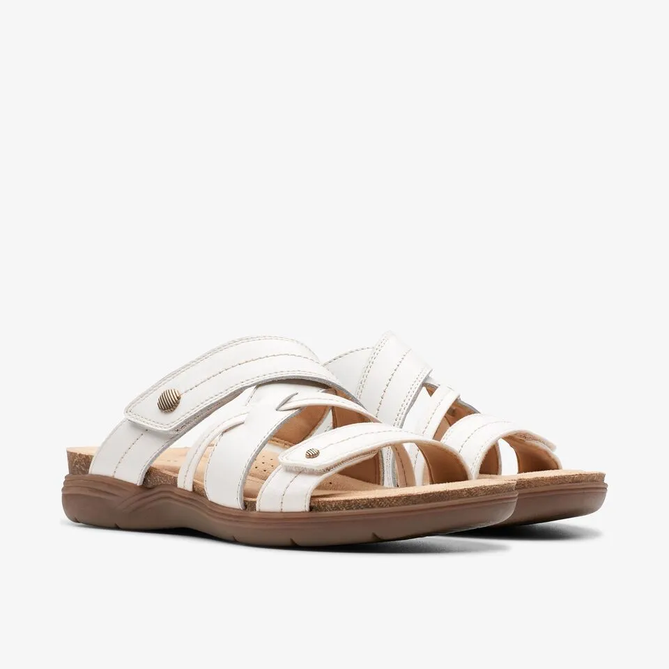 Clarks Women's April Willow White Leather