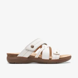 Clarks Women's April Willow White Leather