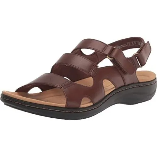 Clarks Women's Laurieann Style Dark Tan Leather