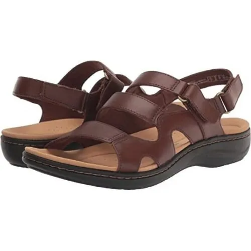 Clarks Women's Laurieann Style Dark Tan Leather