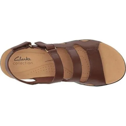 Clarks Women's Laurieann Style Dark Tan Leather