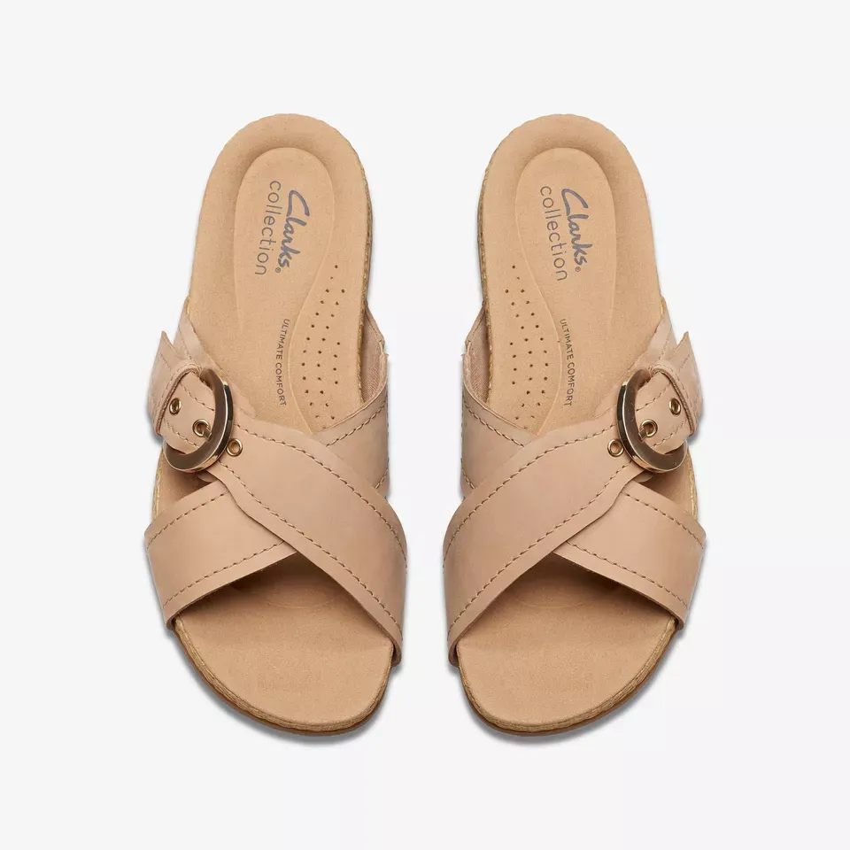 Clarks Women's Reileigh May Beige Nubuck 26178003