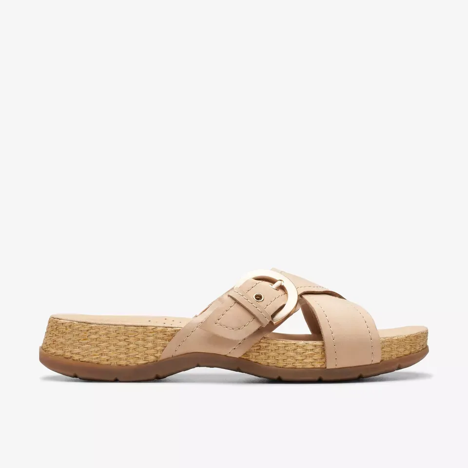 Clarks Women's Reileigh May Beige Nubuck 26178003