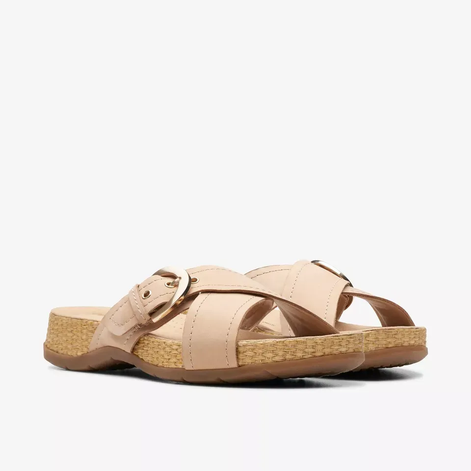 Clarks Women's Reileigh May Beige Nubuck 26178003