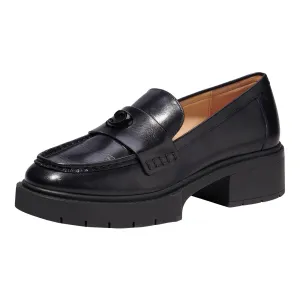 COACH Women's Flats Leah Loafer, Color Black, Size 7