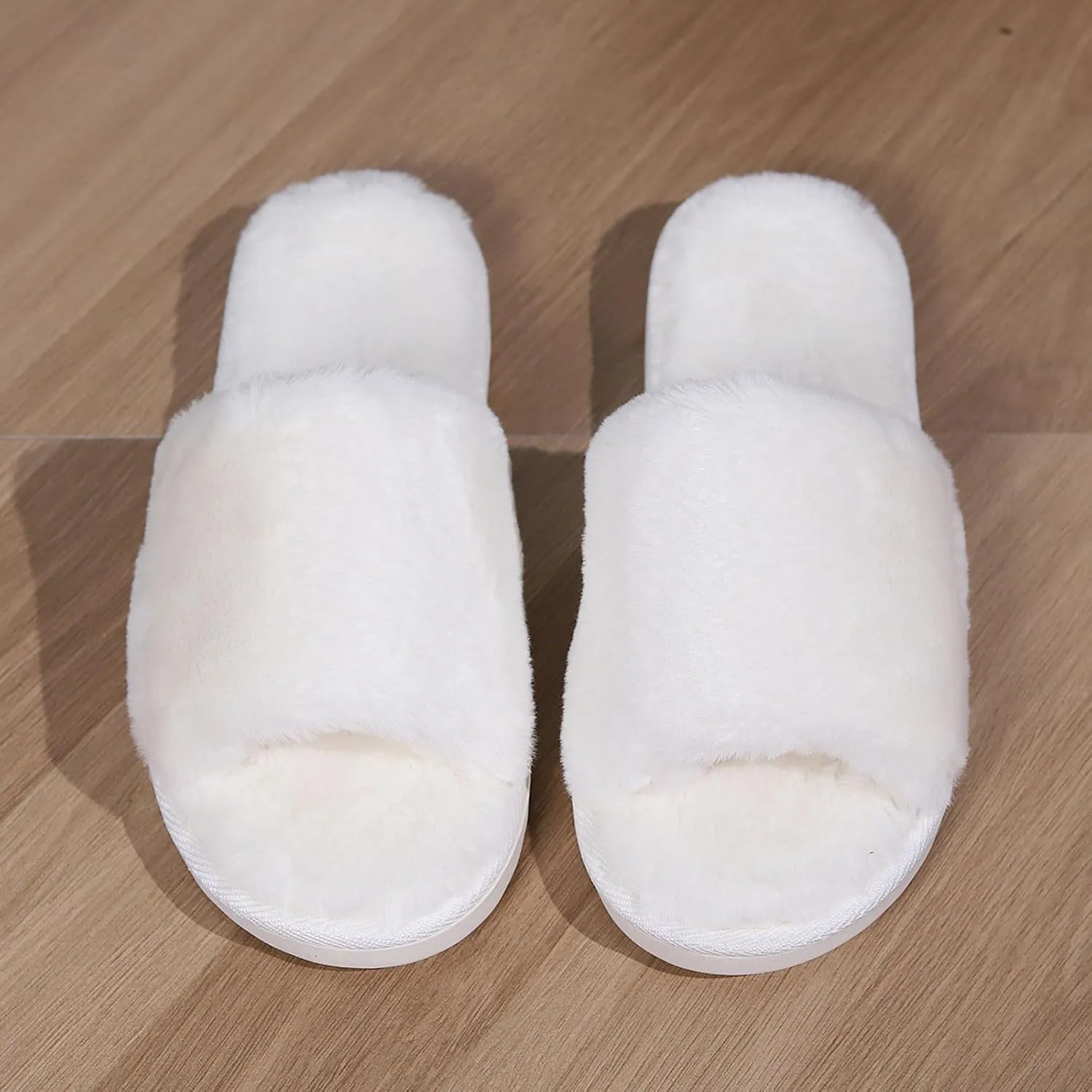 Couple Solid Color Thick Bottom Warm Non Slip Padded Home Slippers Glitter Shoes