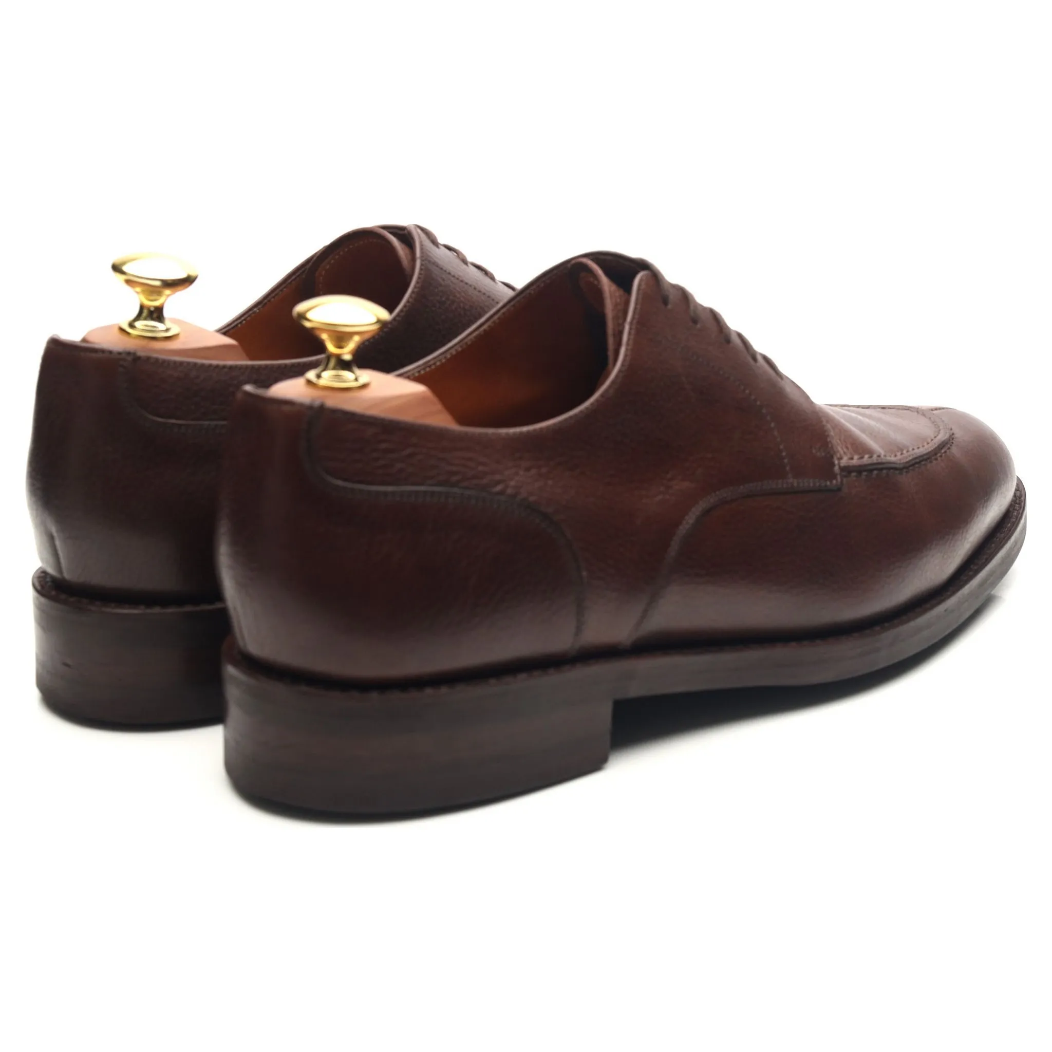 'Denham' Dark Brown Leather Split Toe Derby UK 8
