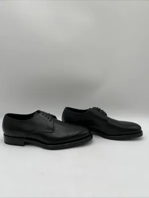 Dolce & Gabbana Black Leather 4-Eye Round Toe Dress Derby Shoes, Mens Size 6 - Very Good