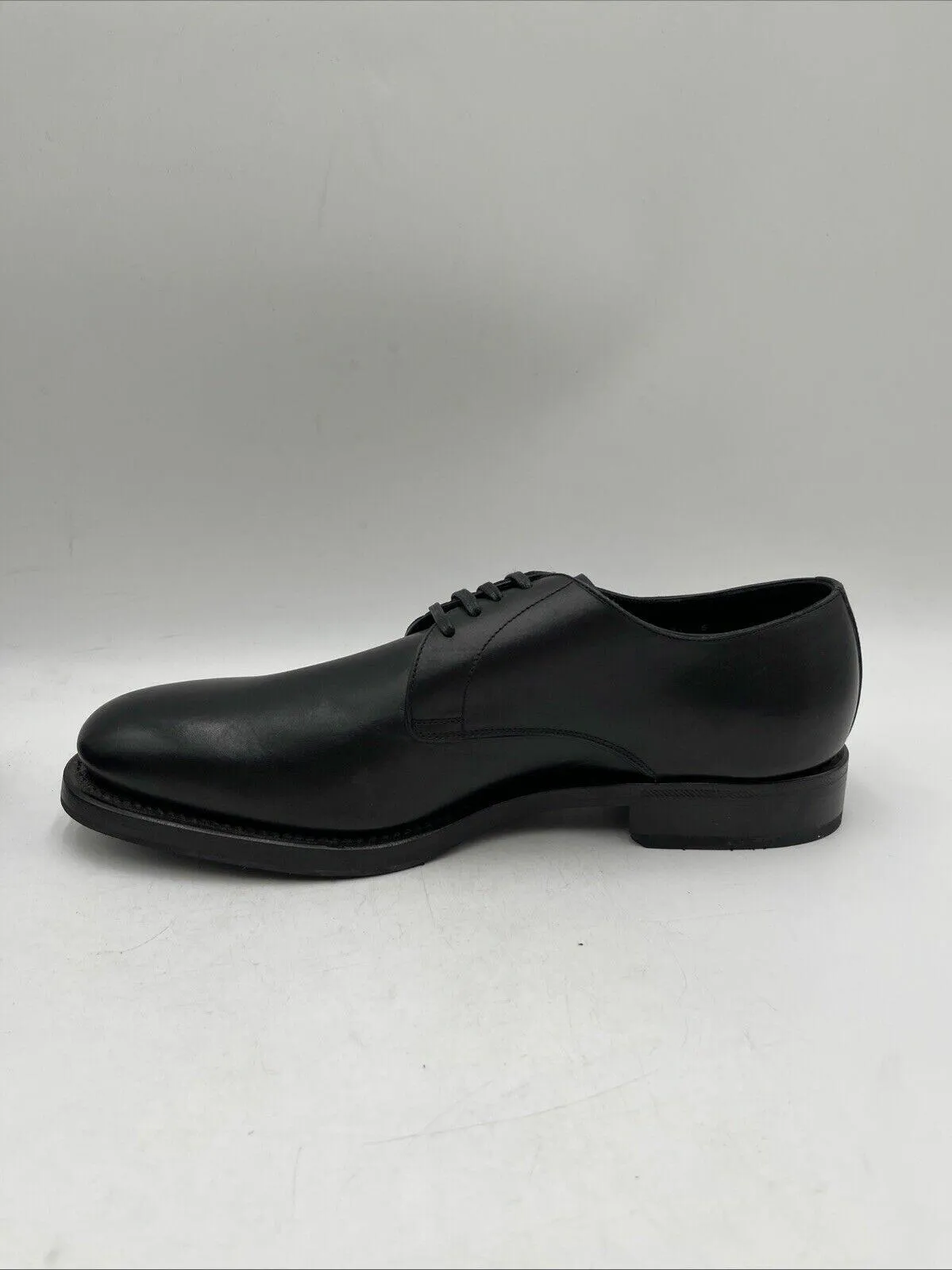 Dolce & Gabbana Black Leather 4-Eye Round Toe Dress Derby Shoes, Mens Size 6 - Very Good