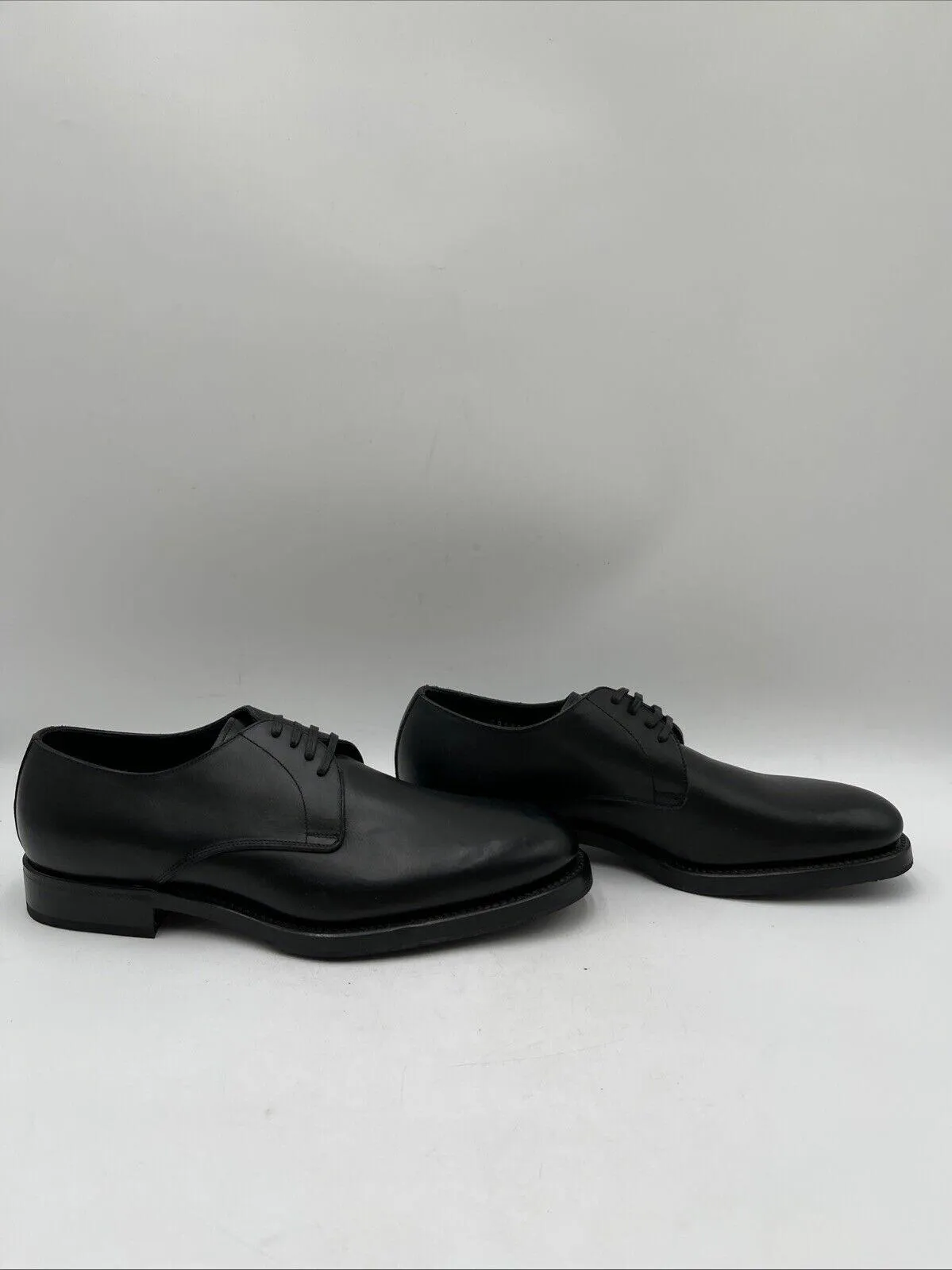 Dolce & Gabbana Black Leather 4-Eye Round Toe Dress Derby Shoes, Mens Size 6 - Very Good