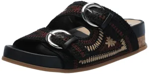 Dolce Vita Women's RALLI Flat Sandal, BLACK MULTI KNIT, 8.5