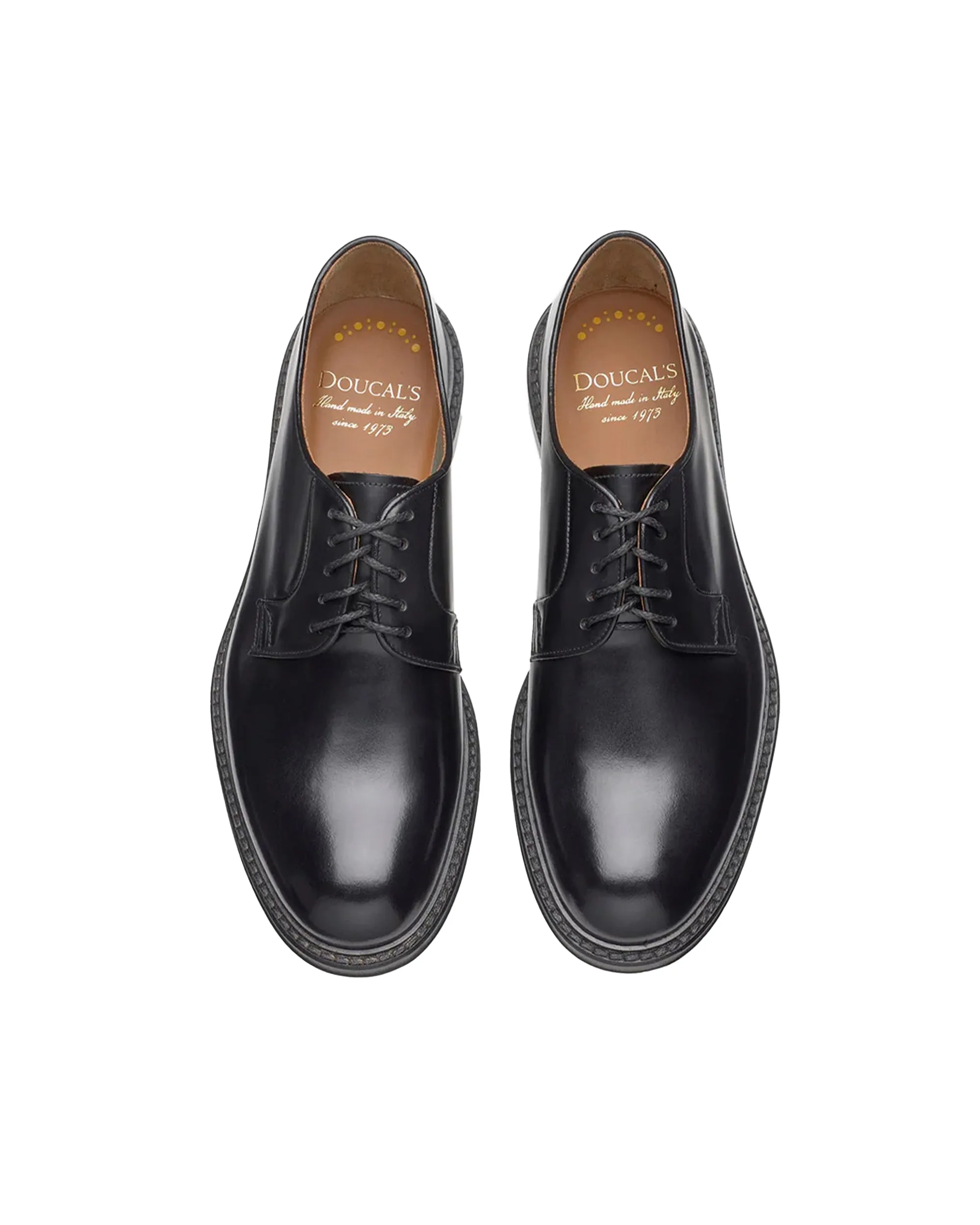 Doucals Scarpa Stringata Derby i Pelle Nera