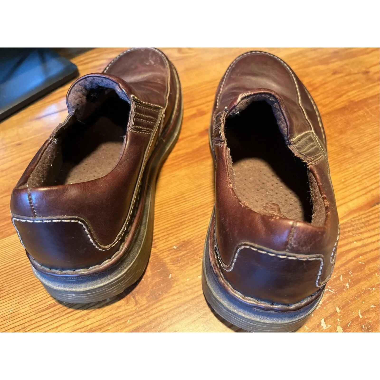 Dr Martens Neil Leather Slip On Comfort Loafer Shoes Mens US Sz 7 Brown Travel