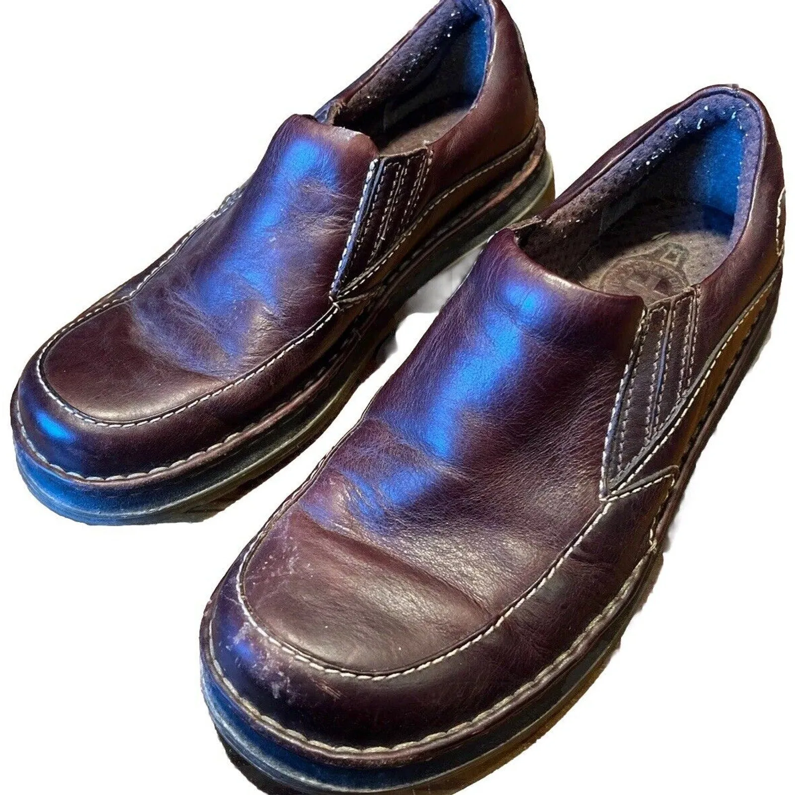 Dr Martens Neil Leather Slip On Comfort Loafer Shoes Mens US Sz 7 Brown Travel