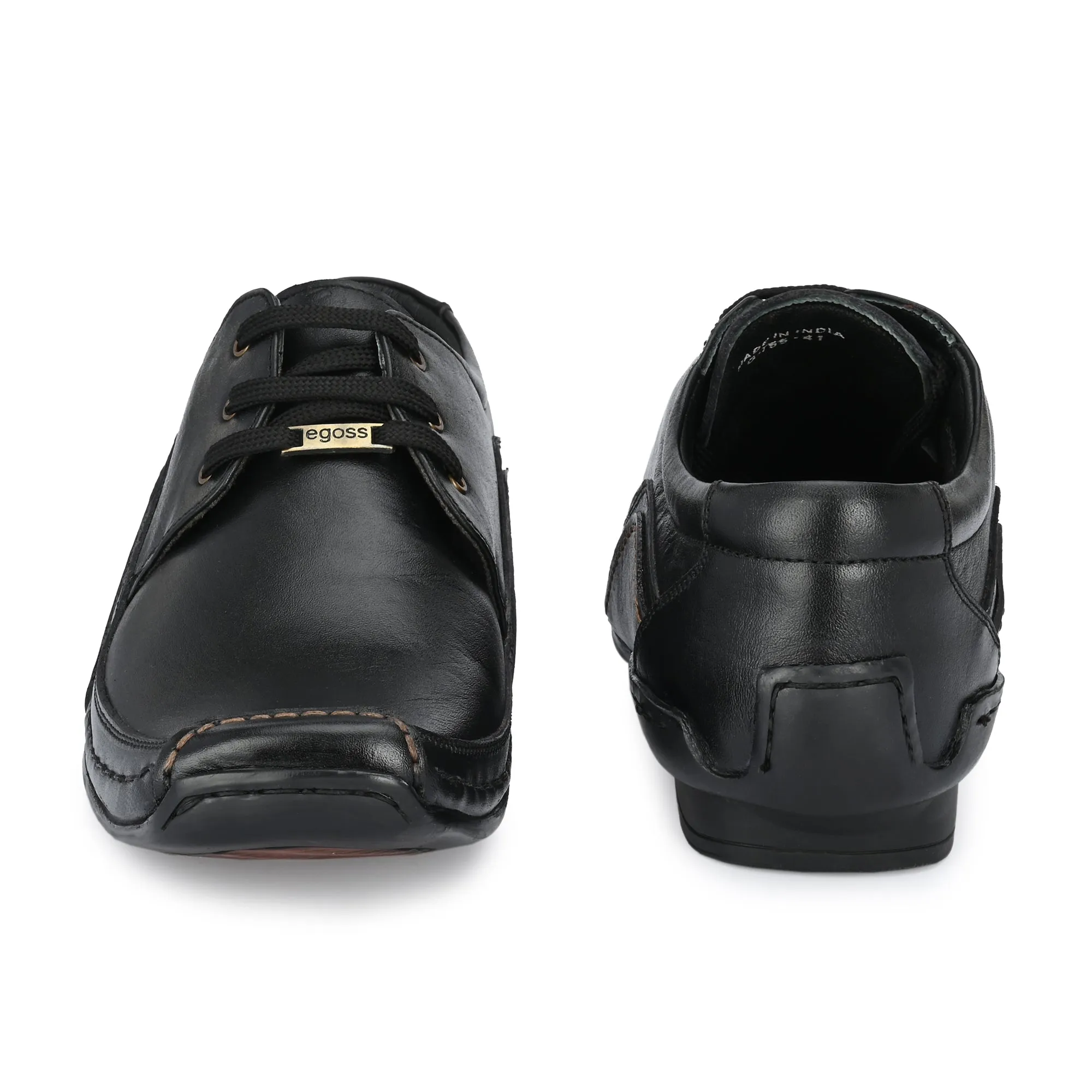 Egoss Casual Derby Lace Up Leather Shoes For Men
