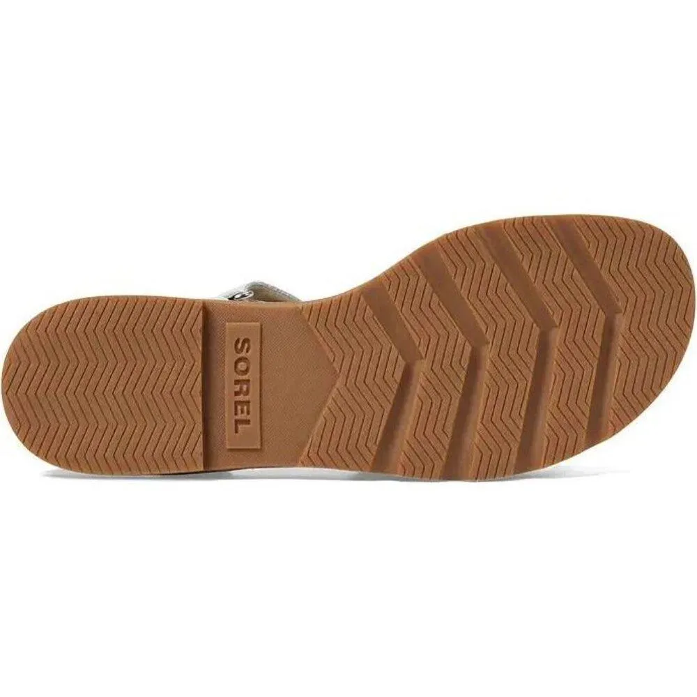 Ella III White Chalk Flat Sandals
