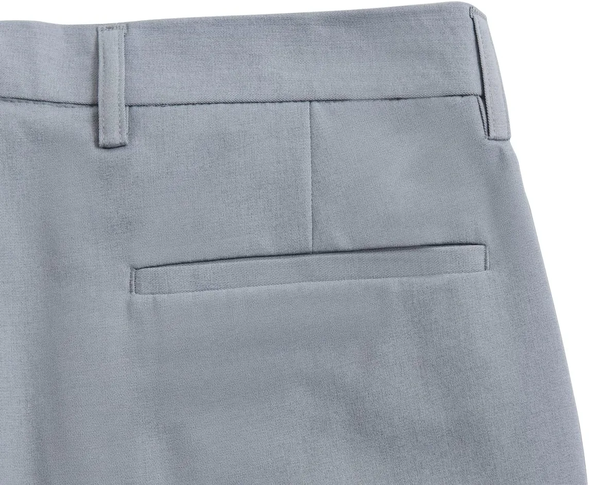 ESSYSHE Men’s Cropped Slim Fit Dress Pants Tapered Ankle Dress Pants Suit Pants