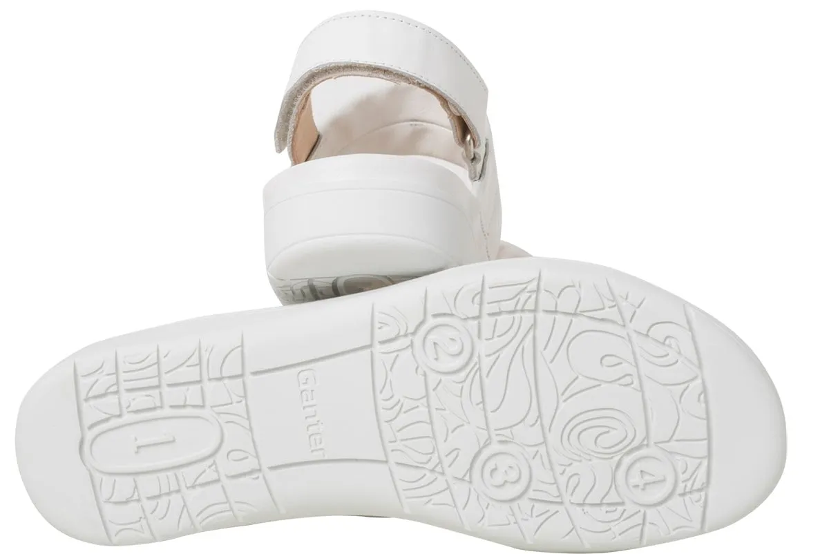 'Evi' women's narrow fit (E) sandal - white