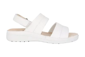 'Evi' women's narrow fit (E) sandal - white