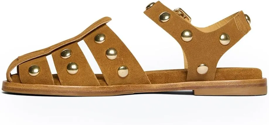 Fisherman Sandals for Women Round Toe with Rivets Comfortable and Breathable Elegant Dress and Casual Style