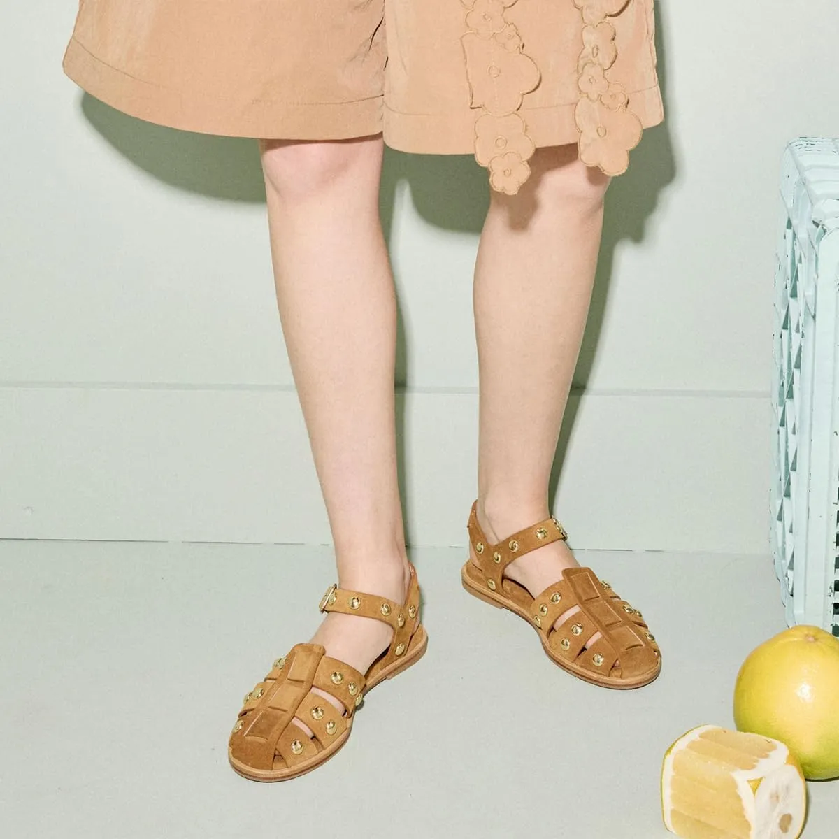 Fisherman Sandals for Women Round Toe with Rivets Comfortable and Breathable Elegant Dress and Casual Style