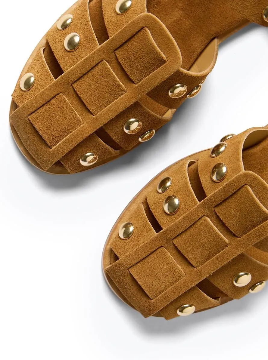 Fisherman Sandals for Women Round Toe with Rivets Comfortable and Breathable Elegant Dress and Casual Style