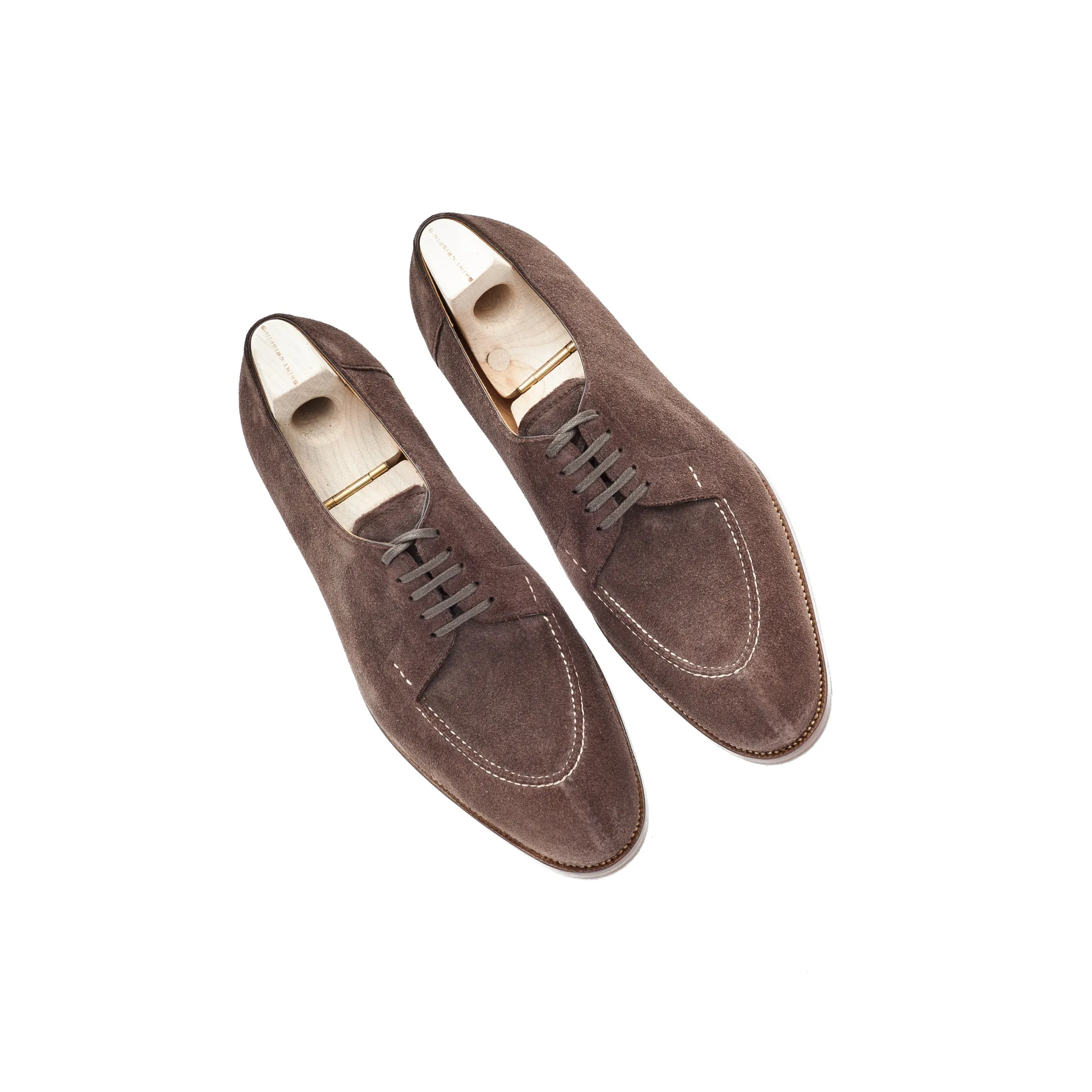 Five eyelet split toe Derby with hand stitched apron