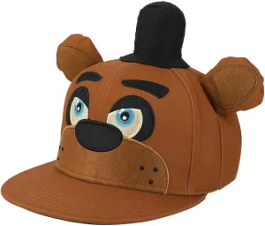 Five Nights at Freddy's Freddy Fazbear Big Face Brown Snapback Hat