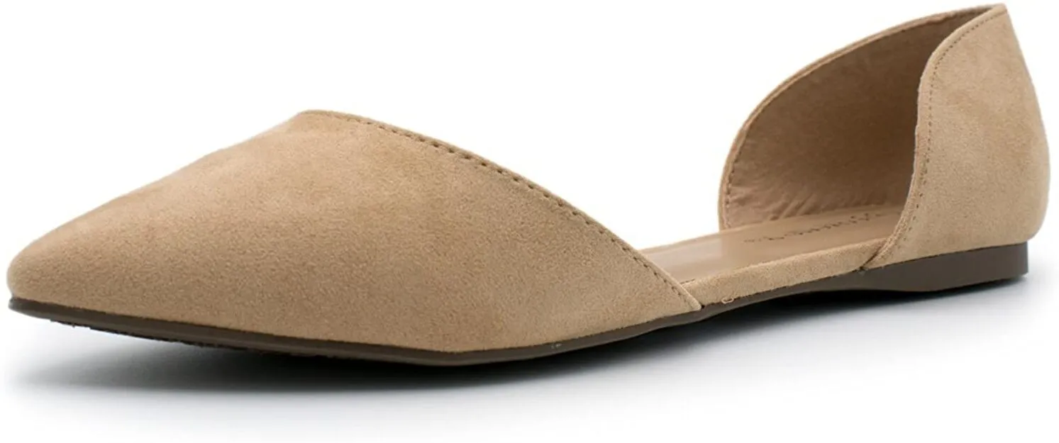 Flats Money-saving Eco-friendly Fashion On Slip Natural Suede Womens Pu D'Orsay Breckelles Dolley-52 Faux