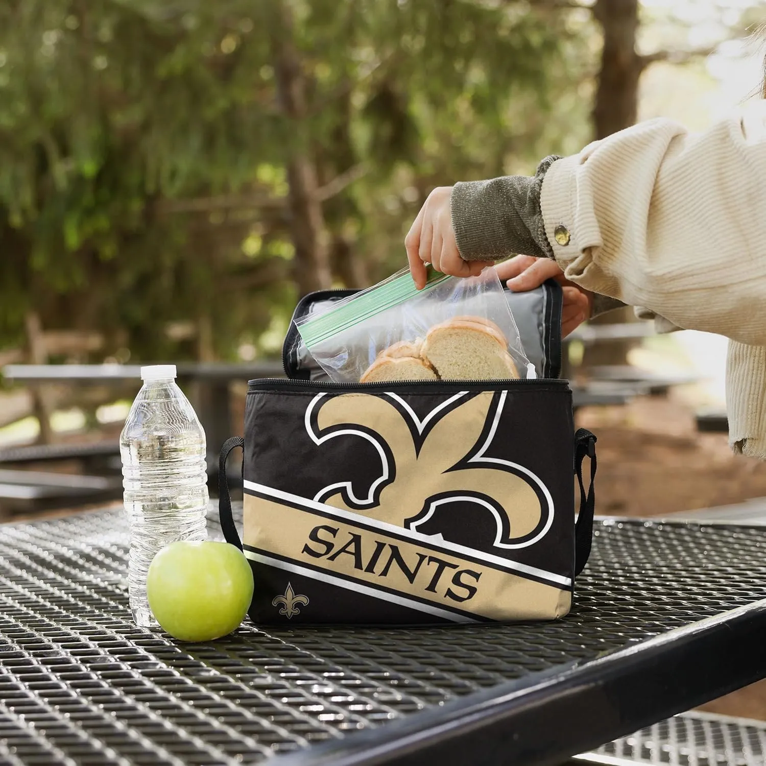 FOCO NFL Big Logo Stripe 6-Pack Cooler