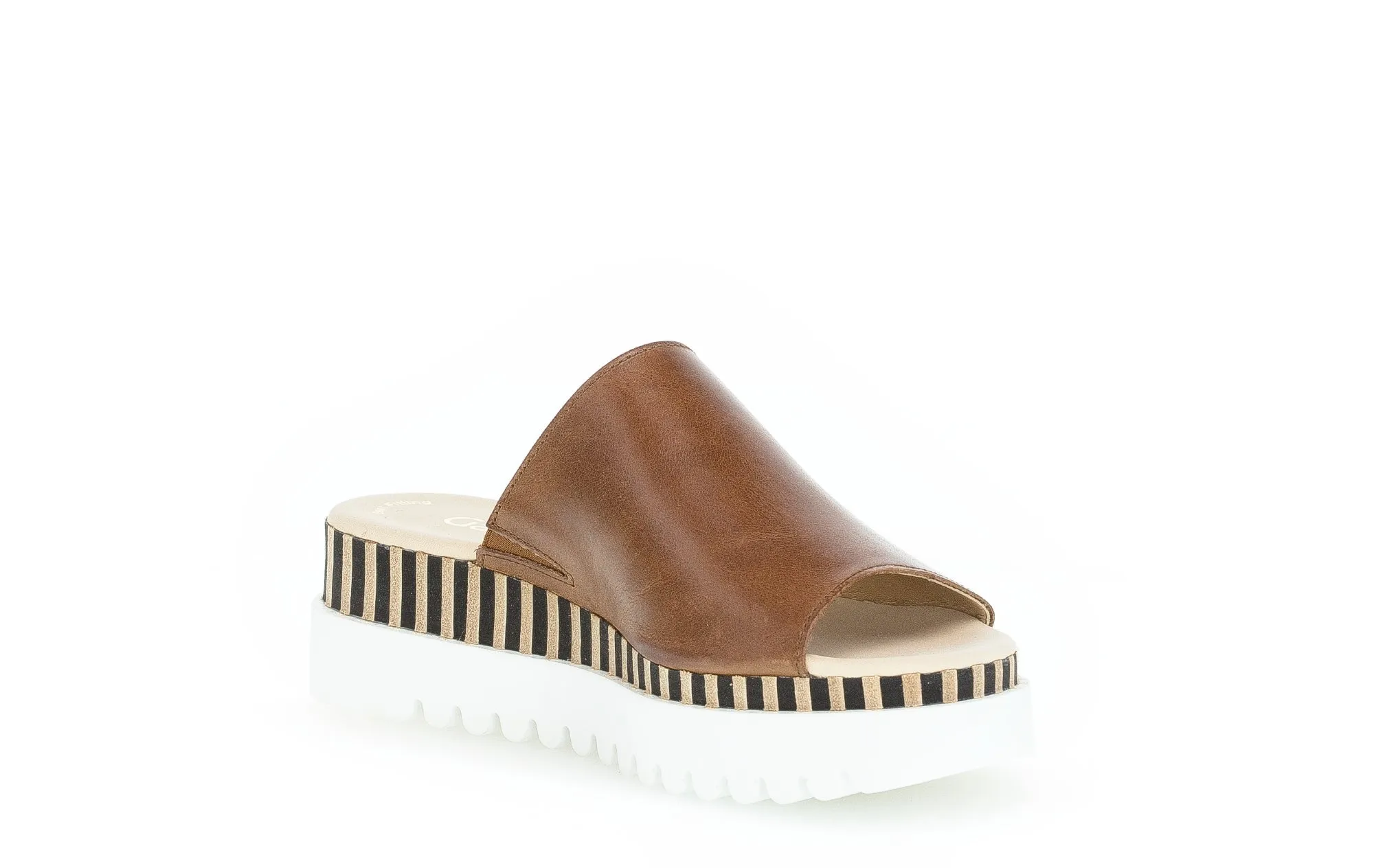 GABOR - 64.663.24 WEDGE MULE - TAN LEATHER