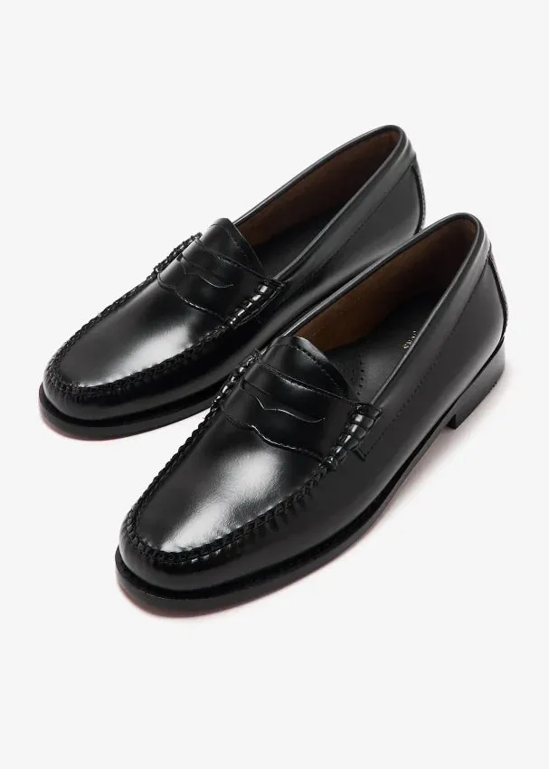 G.H. Bass WEEJUN Womens Penny Loafer Black Leather