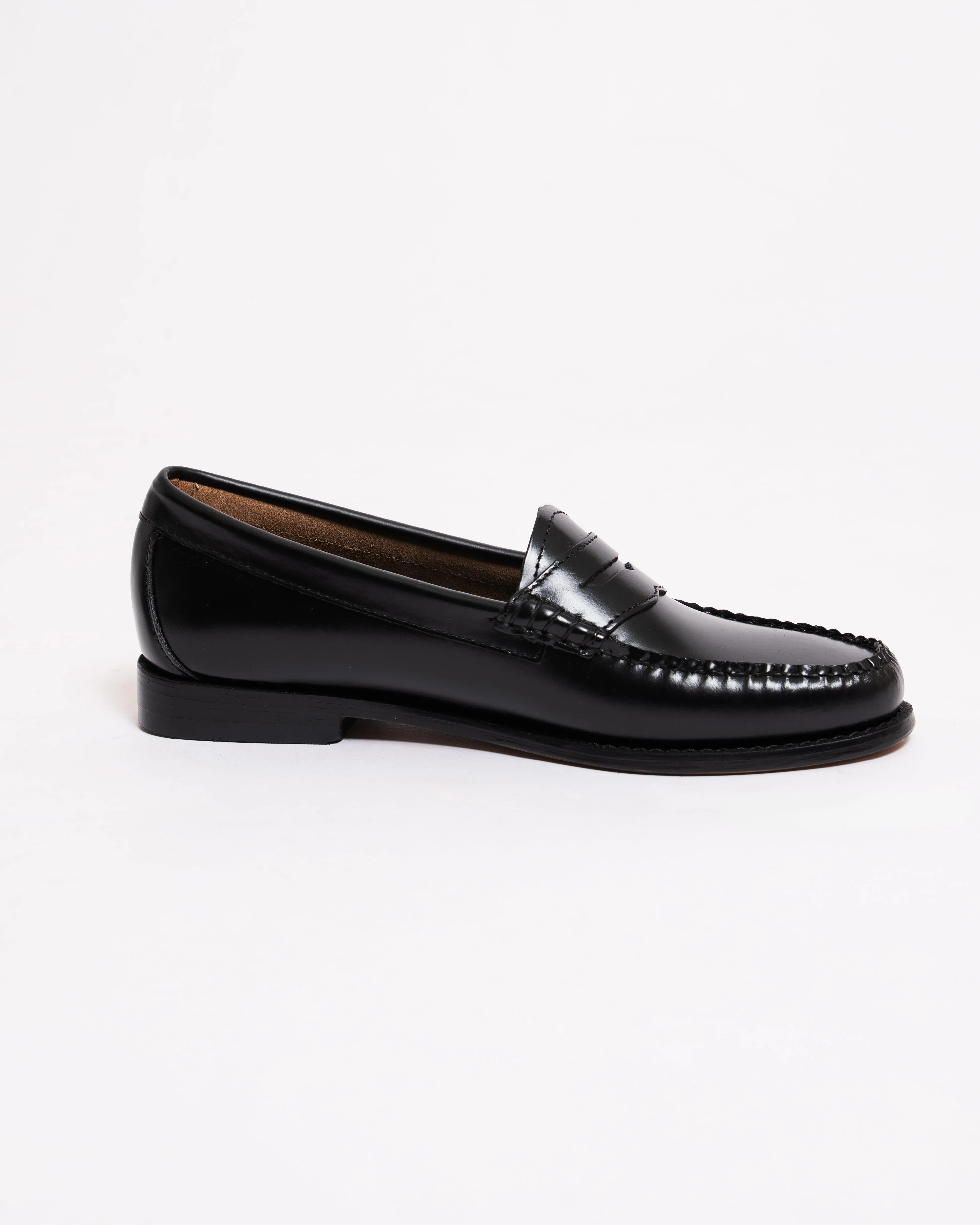 G.H. Bass WEEJUN Womens Penny Loafer Black Leather