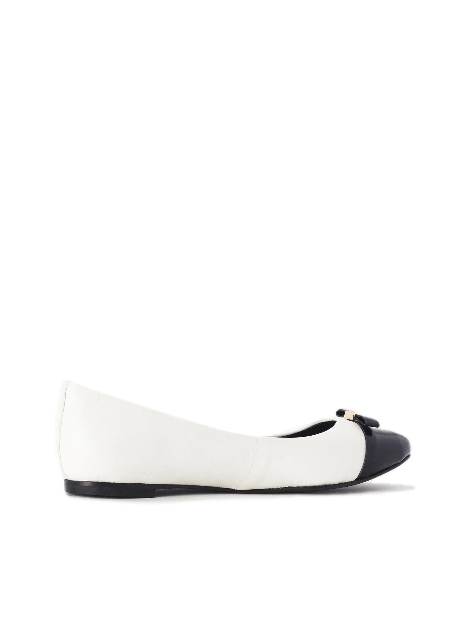 Hugo Point-Toe Ballerina Flat - Ivory